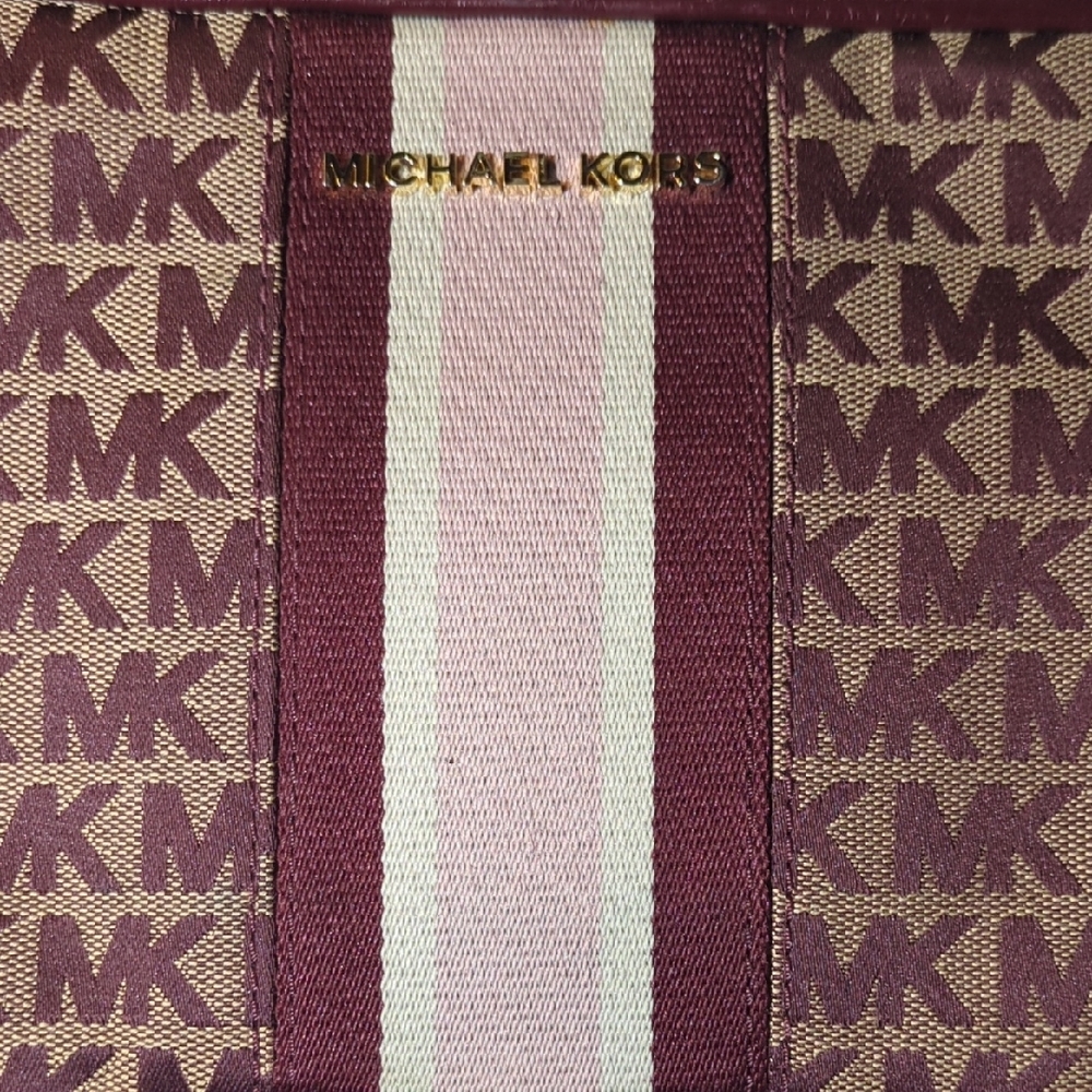 Michael Kors Monogram Satchel and Crossbody - Black and Brown - Picture 9 of 11